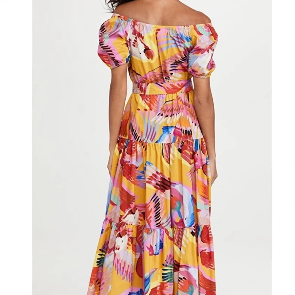 NWT farm rio Macaws neon maxi dress sz XS - Picture 3 of 4